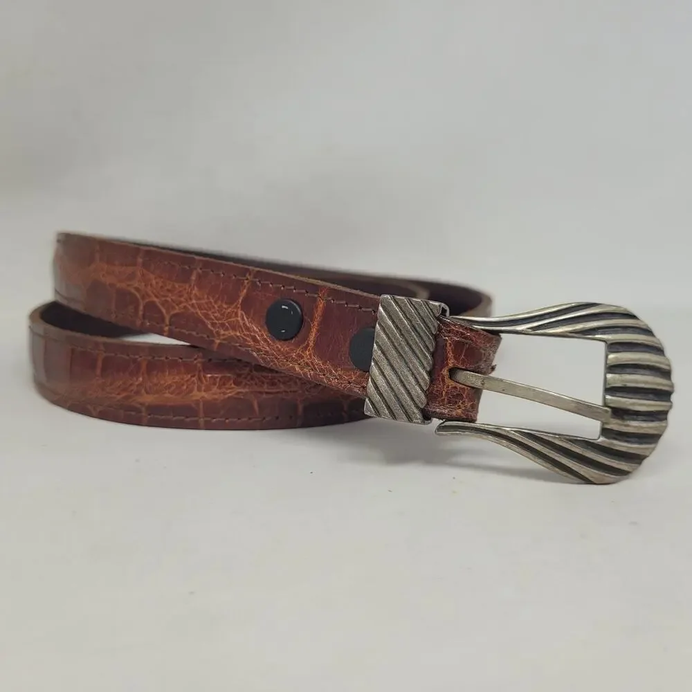 Chacon Sterling Silver Belt Buckle Set Western Southwestern Santa Fe Artisan